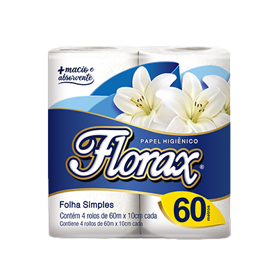 PAPEL HIGIENICO 04x60MTS FLORA
